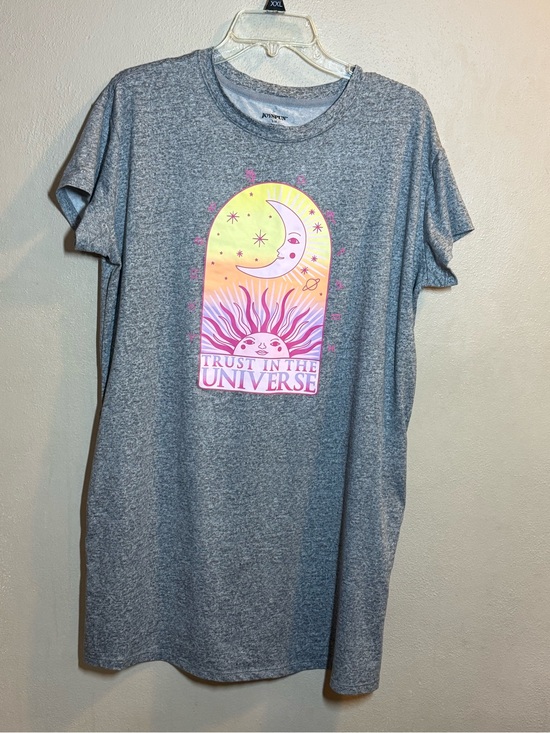 Joyspun Other - NWOT Joyspun Gray Sleep Shirt with Pockets- Trust in the Universe Sz S-M